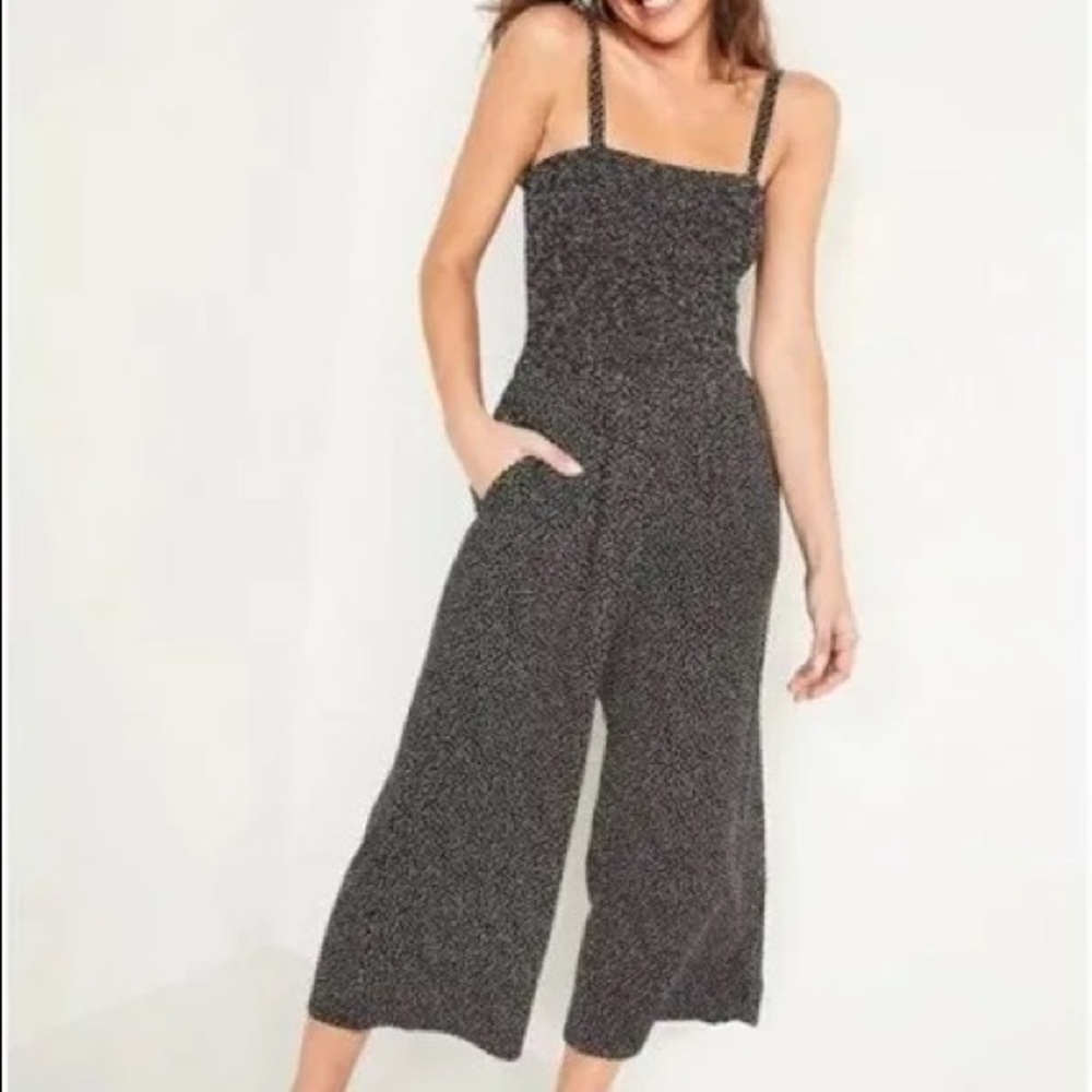 Old Navy Smocked Cami Polka Dot Jumpsuit